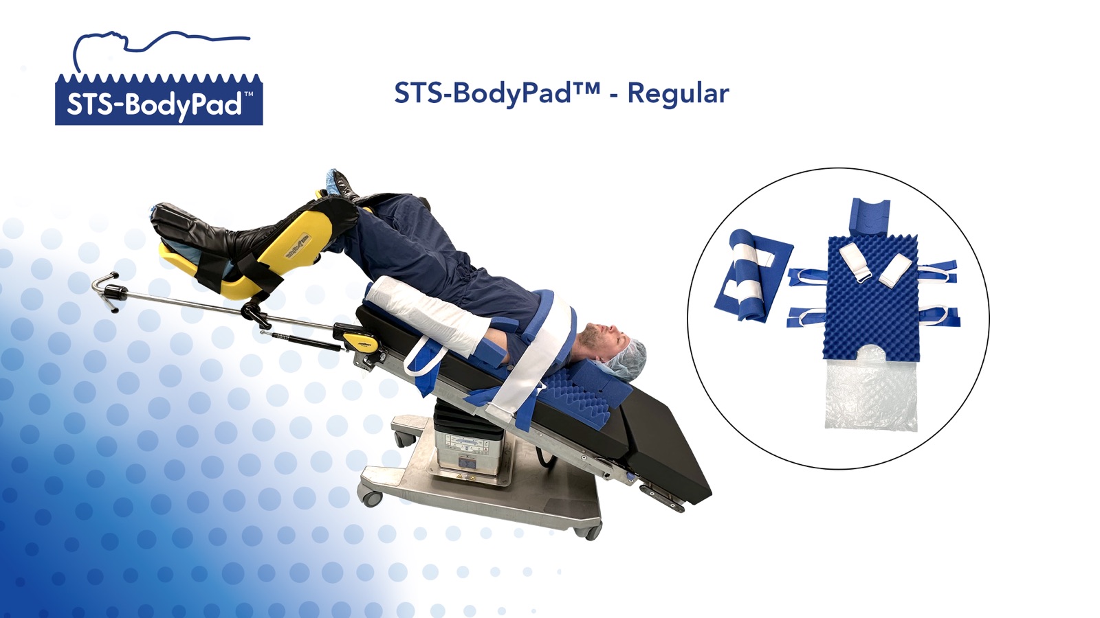 STS-BodyPad positioning kit with integrated handles